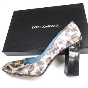 Dolce & Gabbana 3D Blue Vintage Holographic heels